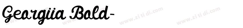 Georgiia Bold字体转换